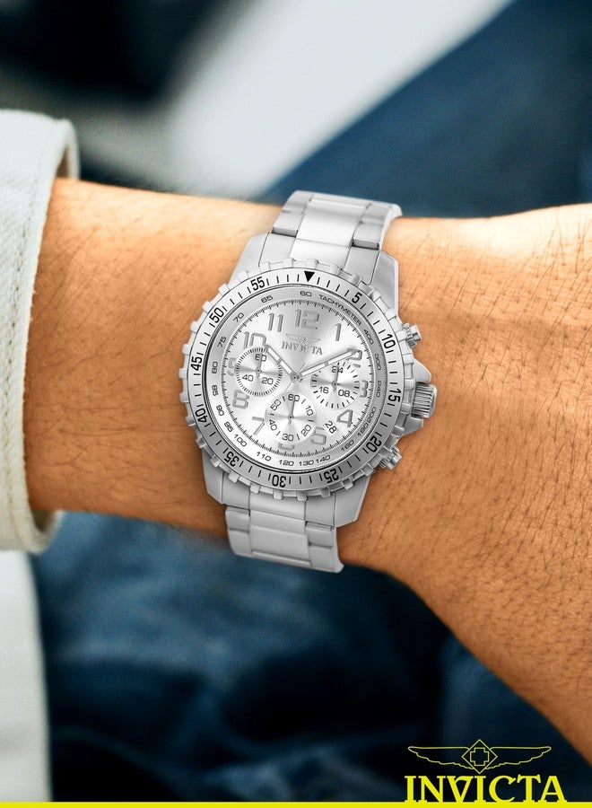 إنفيكتا ساعة إنفيكتا الرجالية الخاصة بالكوارتز مع سوار من الفولاذ المقاوم للصدأ، فضية اللون (الموديل: 6620) - Image 2